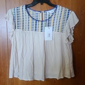 💛&merci💛 embroidered top💛